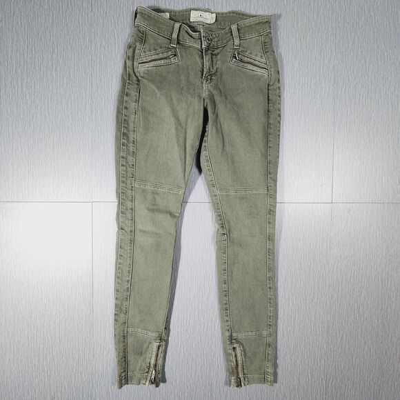 LUCKY BRAND Brooke Skinny Green Jeans Womens Size 0/25 - Picture 1 of 14